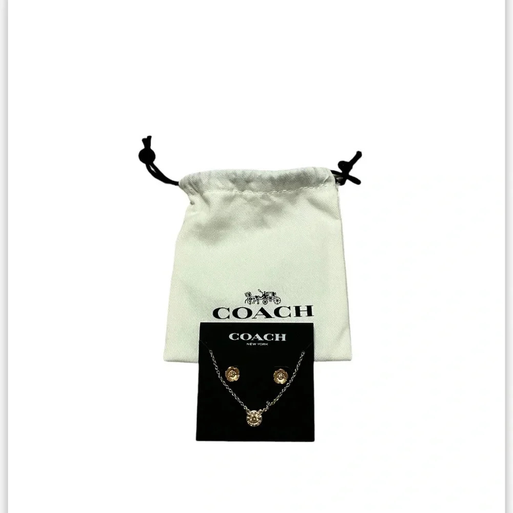 Brand new  coach earring and necklace set
